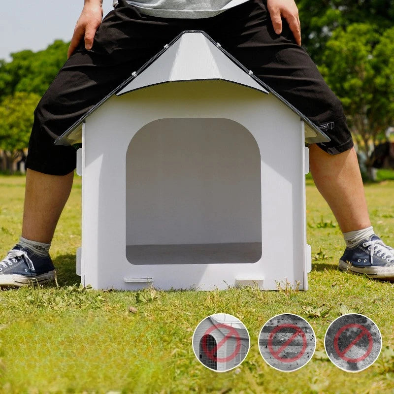 Outdoor Plastic Kennel Rain-proof Dog House Small and Medium-sized Dog Outdoor Dedicated Waterproof Pet Nest Keep Warm Dog Beds
