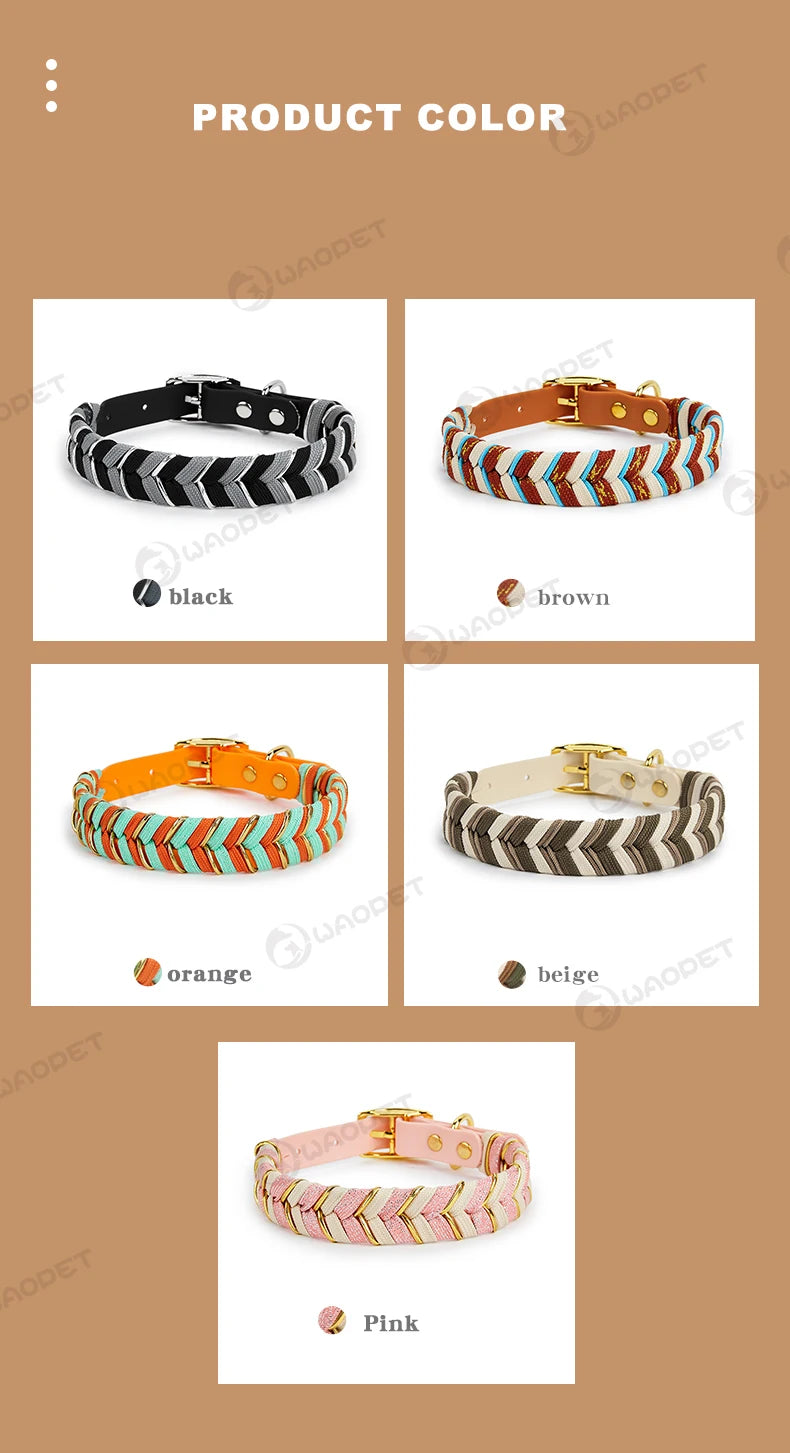 Dog Fashion Collar For Ladies Handmade Design Pet Colorful Neck Ring Small Medium and Large Dogs Lead-collar Wear Supplies