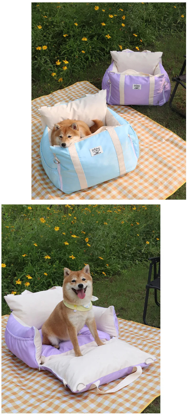 Pet car safety seat out of the kennel, dirt-resistant, easy to clean, water-proof outdoor cat litter, car bag, cat bag