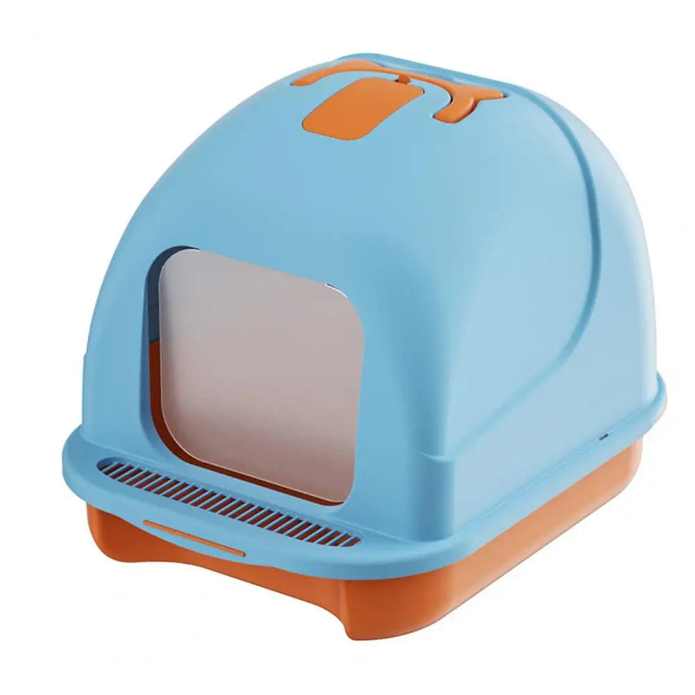 Large Cat Litter Box with Lid Closed Kitten Litter Pan with Litter Scoop Cat Enclosed Toilet Spacious Interior Pet Supplies