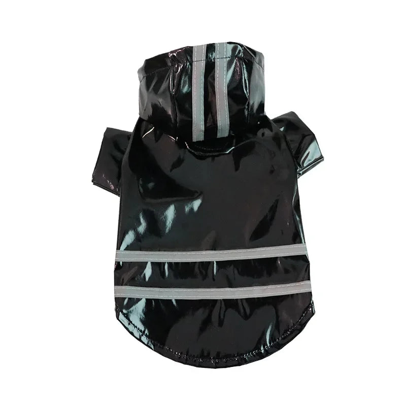 Giacca Impermeabile per piccoli cani con Cappuccio e Striscia Riflettente, Abbigliamento Traspirante da Esterno per Cuccioli