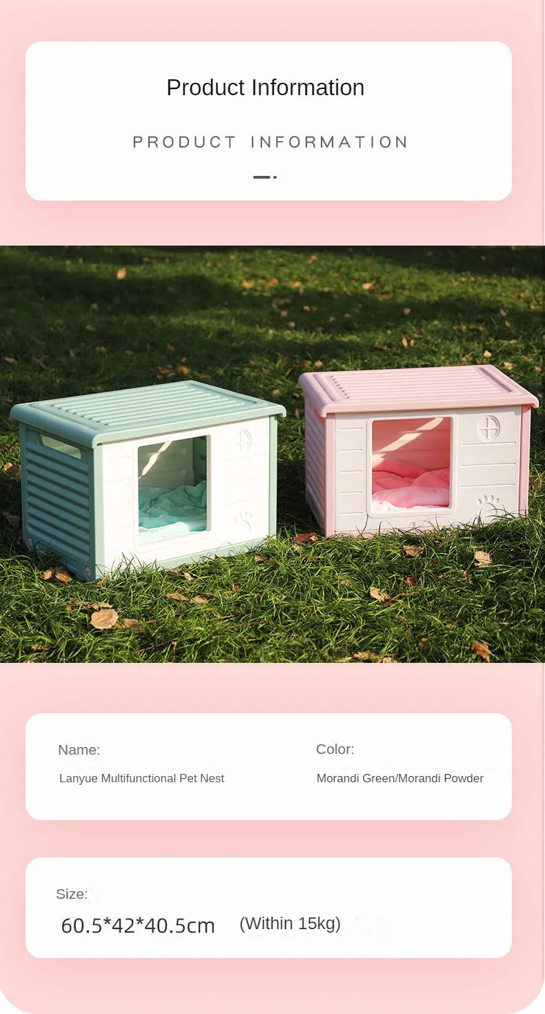 Kennel Outdoor Dog House Summer Small Dog Pet Indoor Four Seasons Cat Nest Outdoor Rainproof Pet Nest