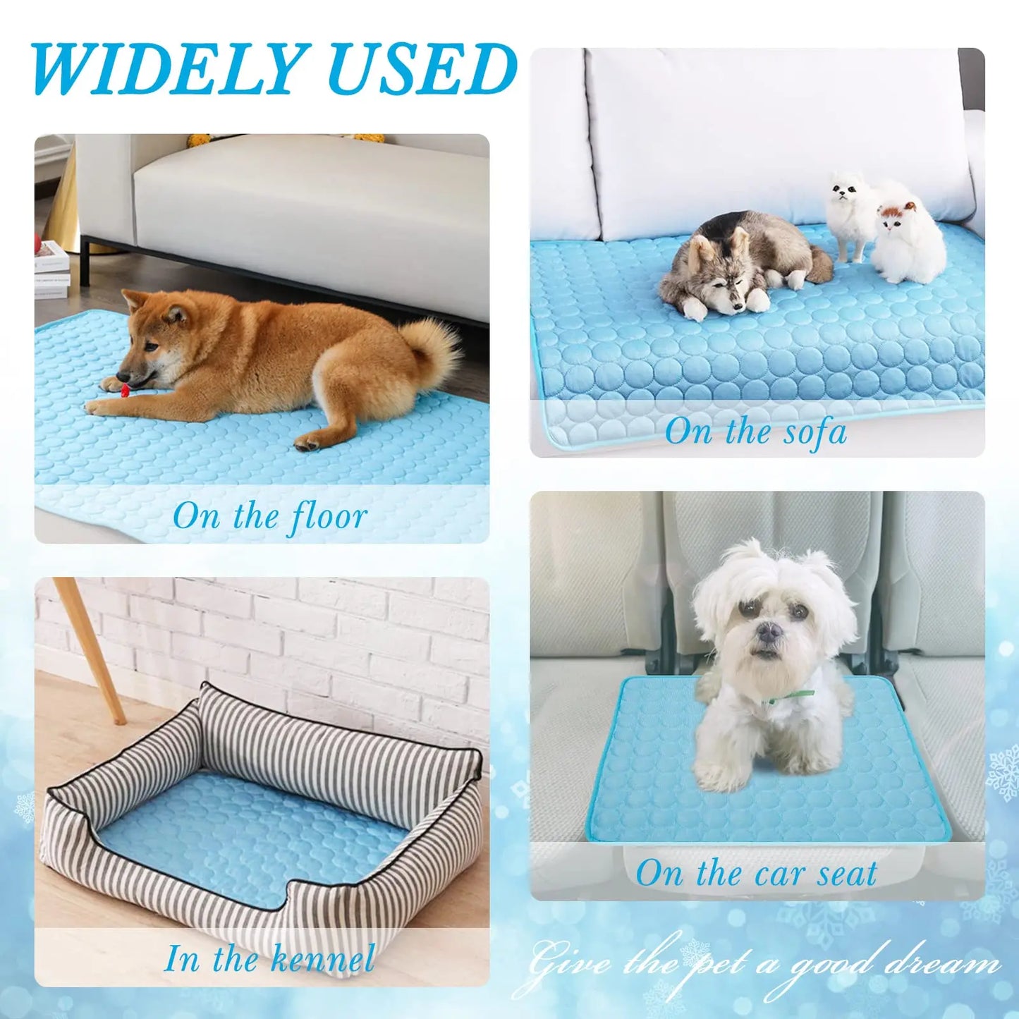 Cooling Mat For Dogs And Cats Summer Pet Cooling Pad Durable Waterproof Dog Bed Cool Mat For Small Medium Large Dogs Non Toxic