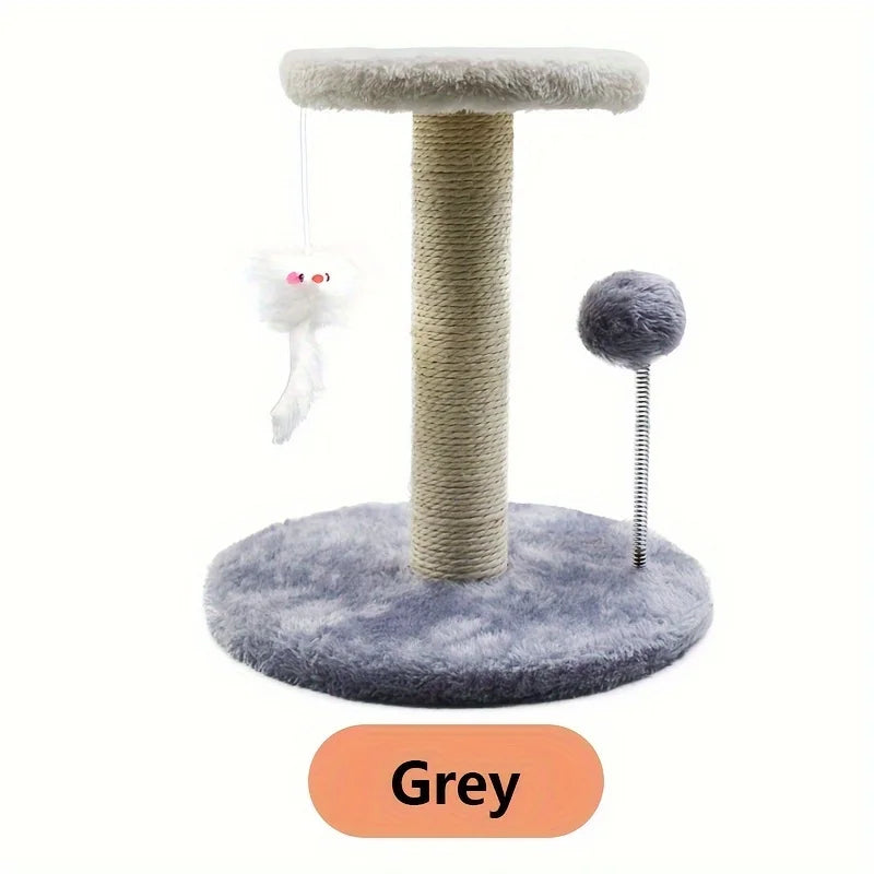 KEMORELA Cat Tree Tower Cat Scratching Post with Interactive Ball Toys and Plush Mouse for Kitty Cat Play Tower Centre for Play