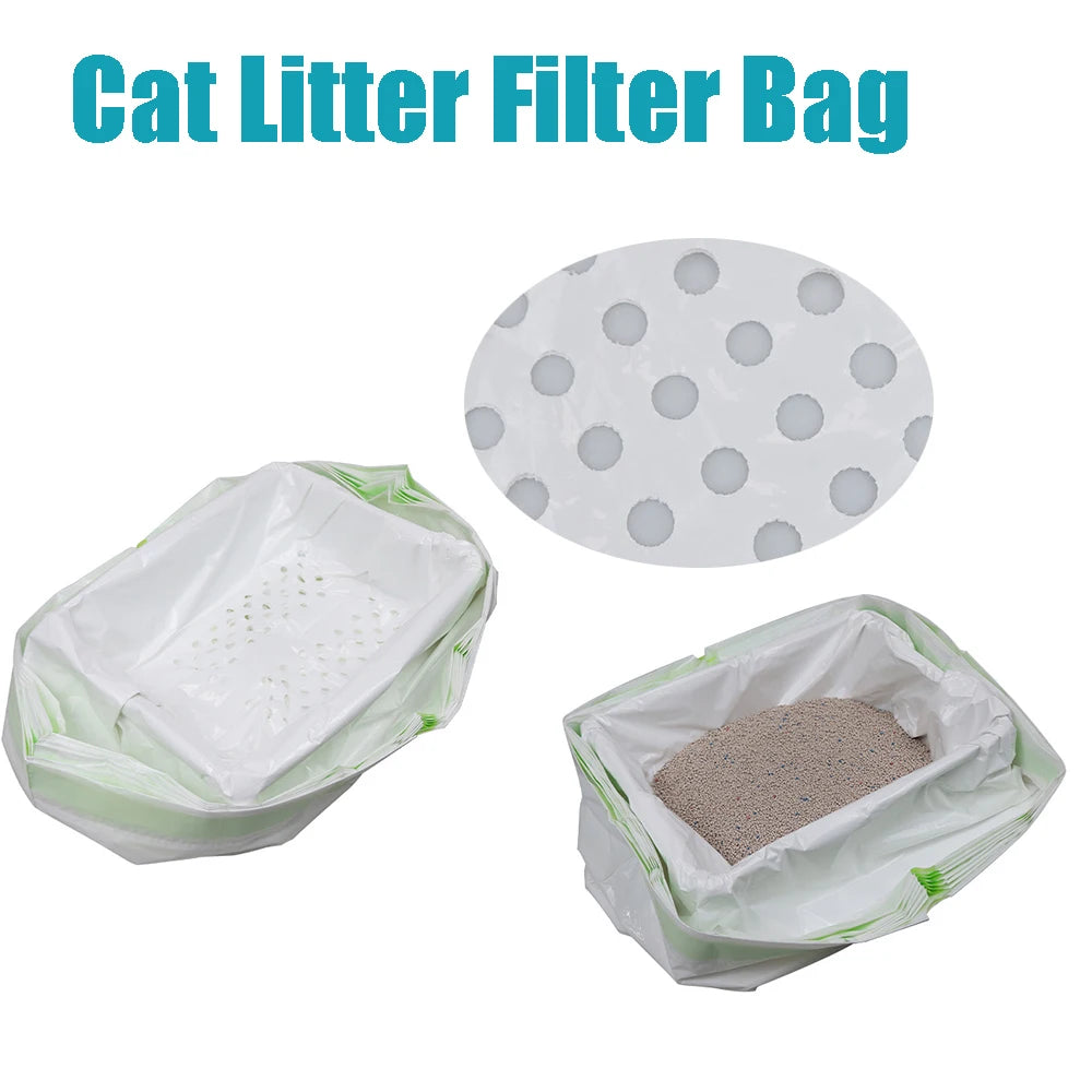 Cat Litter Filter Bag Portable Household Hygiene Reusable Puppy Litter Box Tray Home Accessories Pet Supplies Cat Cleaning Bag