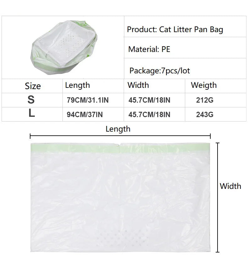 Cat Litter Filter Bag Portable Household Hygiene Reusable Puppy Litter Box Tray Home Accessories Pet Supplies Cat Cleaning Bag