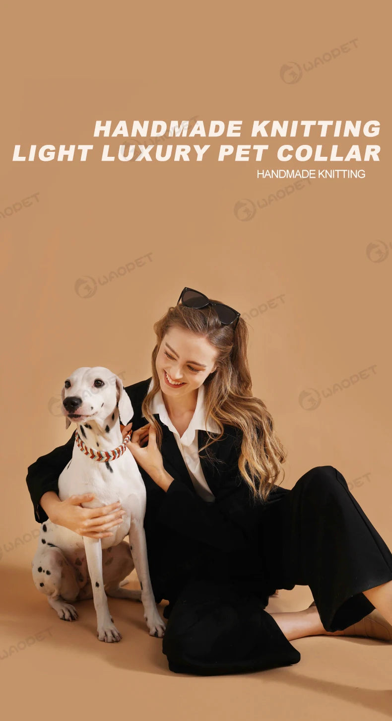 Dog Fashion Collar For Ladies Handmade Design Pet Colorful Neck Ring Small Medium and Large Dogs Lead-collar Wear Supplies