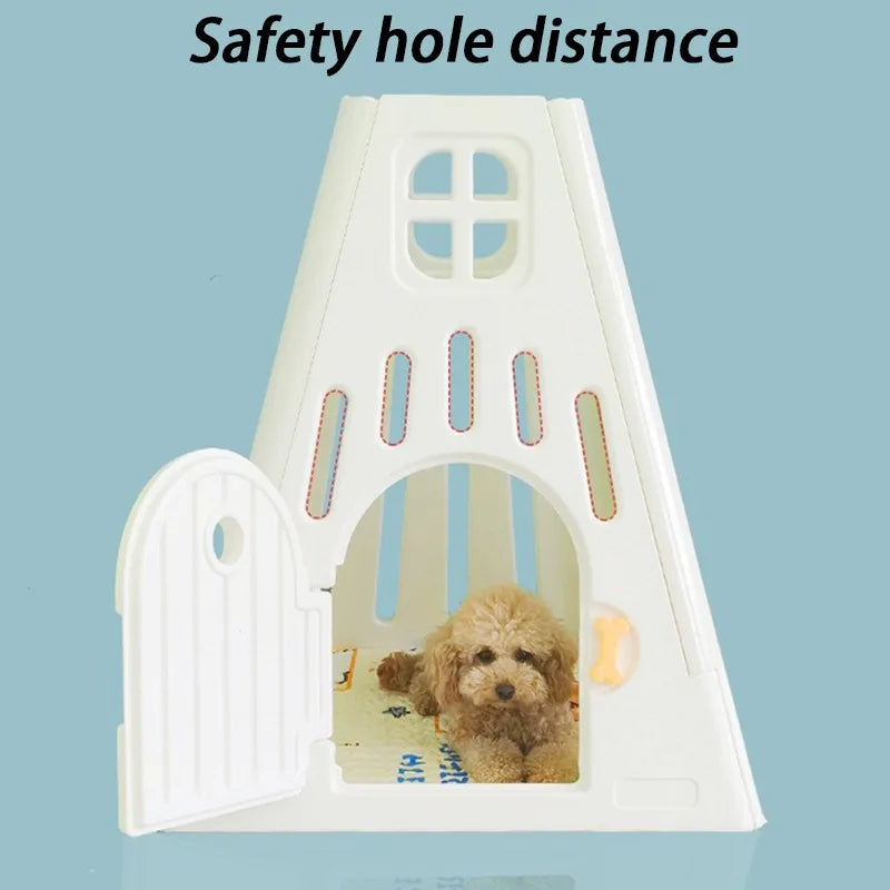 Indoor Teddy Dog House Outdoors Plastic Bichon House Small Medium Chihuahua Puppy Kennel Door Luxury Breathable Dogs Supplies