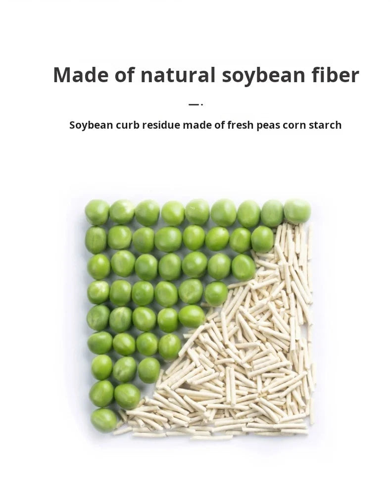 6-Liter Pack Natural Soybean Residue Cat Litter Tofu Eco-Friendly Four Scents Available Cat Litter Alternative