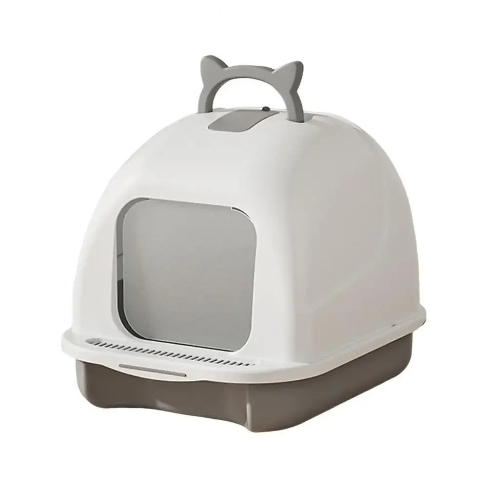 Large Cat Litter Box with Lid Closed Kitten Litter Pan with Litter Scoop Cat Enclosed Toilet Spacious Interior Pet Supplies
