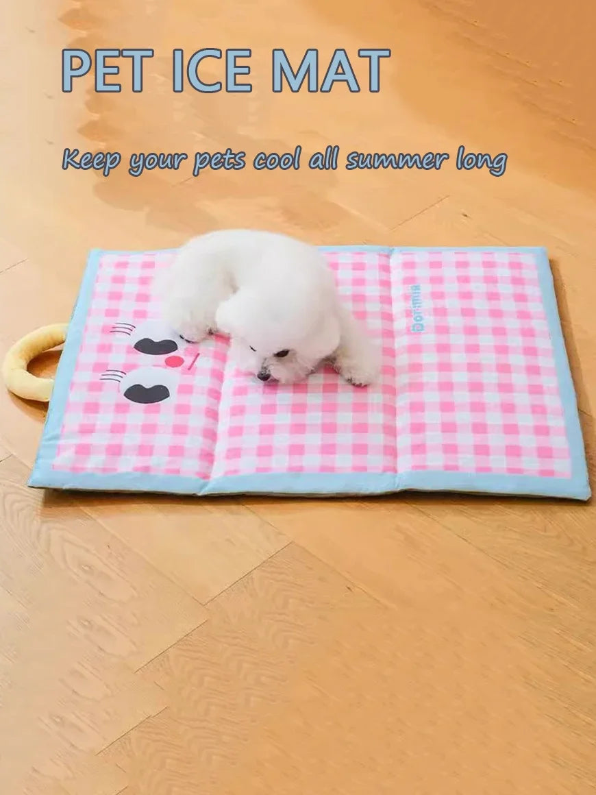 Cooling Mat with Hanging Cat Dog Cooling Pad Pets Cooling Pad for Dogs with Cooling Gel Technology Pet Cooling Mat Gel Cooling