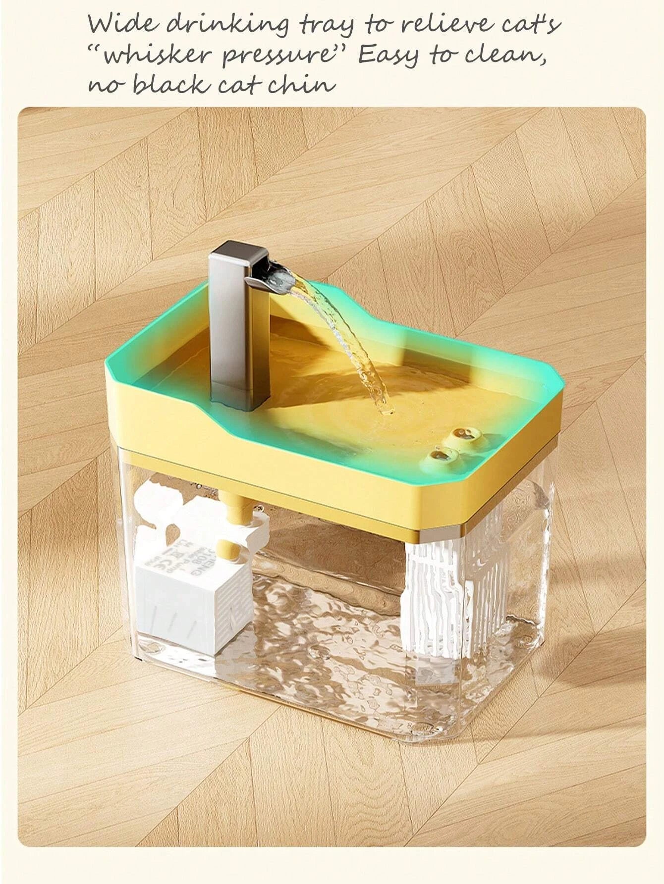 Fontanella distributore d'acqua per gatti e cani, alimentazione USB con sistema anti-surriscaldamento, ricircolo e filtro