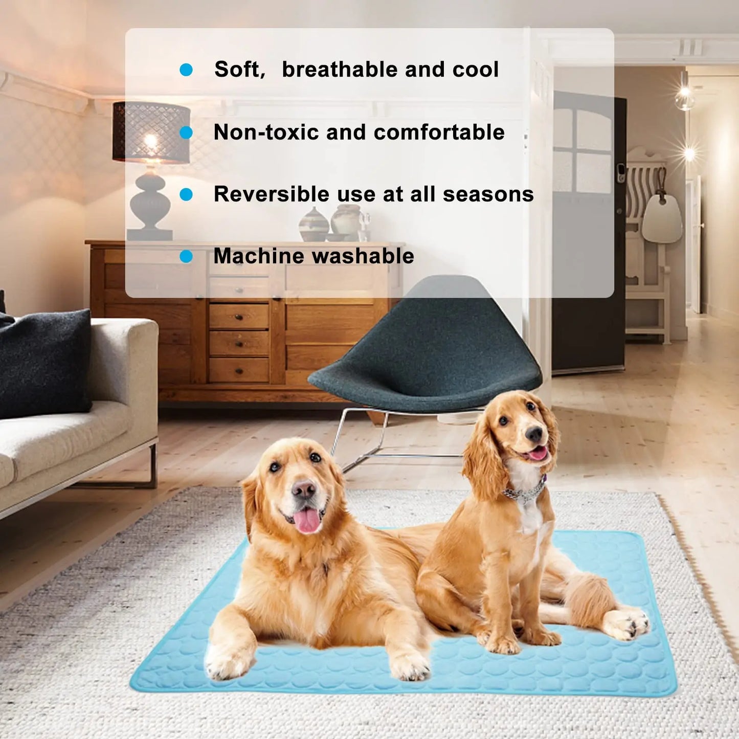 Cooling Mat For Dogs And Cats Summer Pet Cooling Pad Durable Waterproof Dog Bed Cool Mat For Small Medium Large Dogs Non Toxic