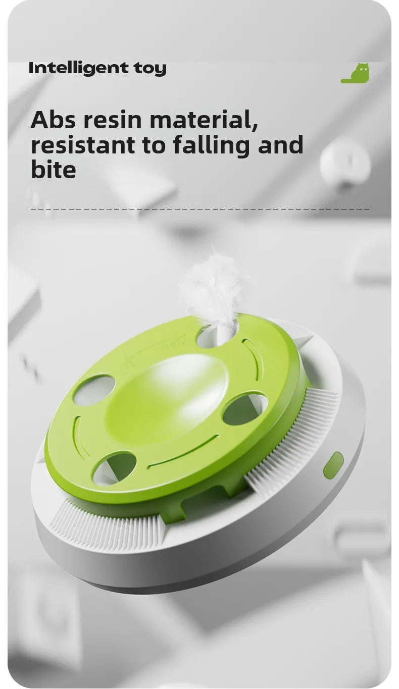 Giostra Automatica per Gatti con Piume Interattive, gioco perfetto per stimolare i gatti e l'istinto alla caccia