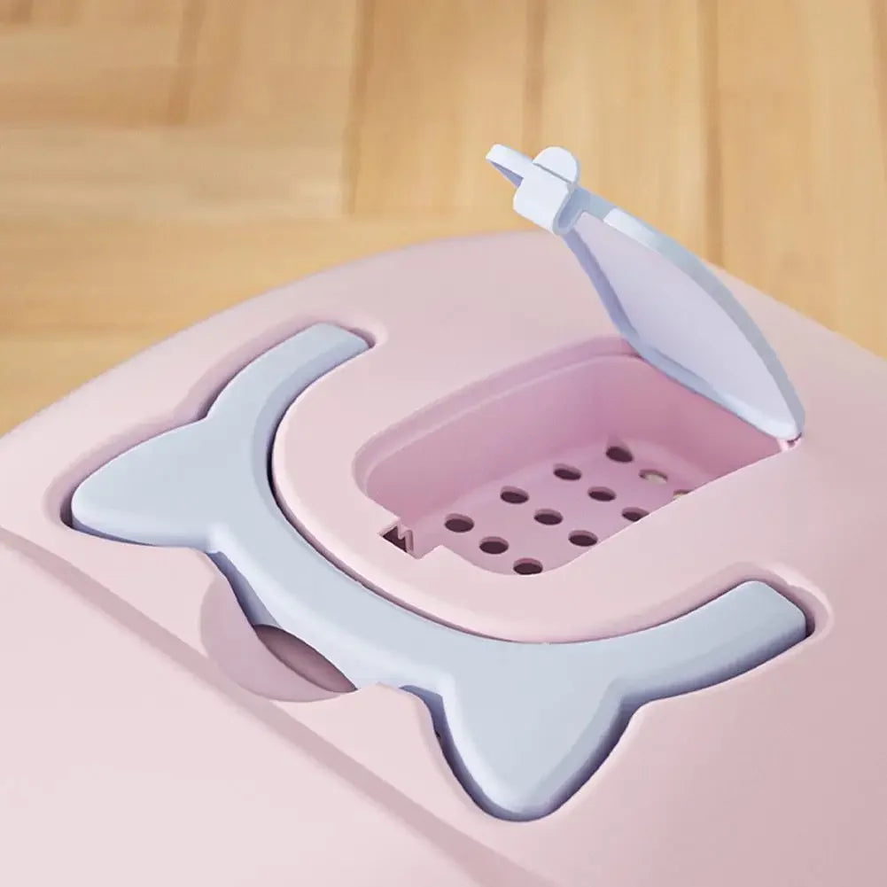 Large Cat Litter Box with Lid Closed Kitten Litter Pan with Litter Scoop Cat Enclosed Toilet Spacious Interior Pet Supplies