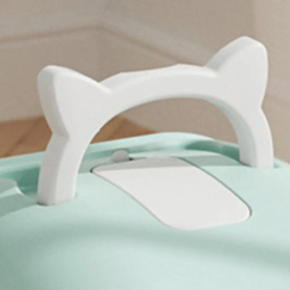 Large Cat Litter Box with Lid Closed Kitten Litter Pan with Litter Scoop Cat Enclosed Toilet Spacious Interior Pet Supplies