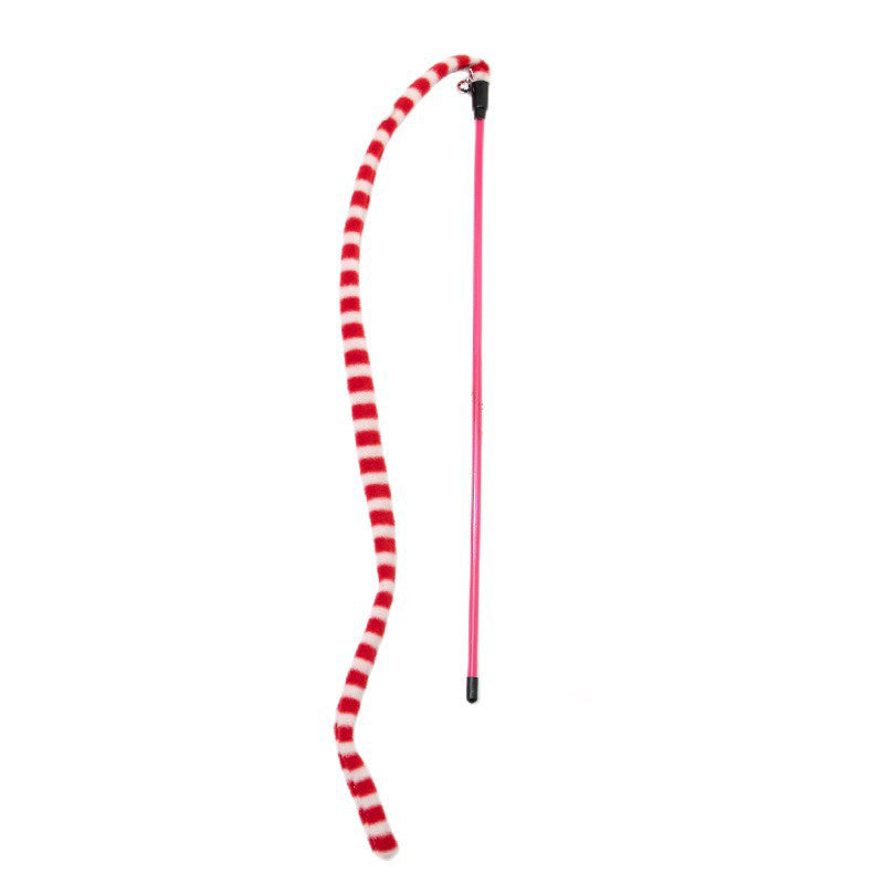 Cat Toy Caterpillar Cat Teaser Wand Cat Interactive Toys Funny  Feather Colorful Rod Teaser Wand Pet Cat Supplies Cat Accessory